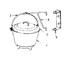 Kenmore 14384512 boston bean pot with crane hook--no. 42-84025 diagram