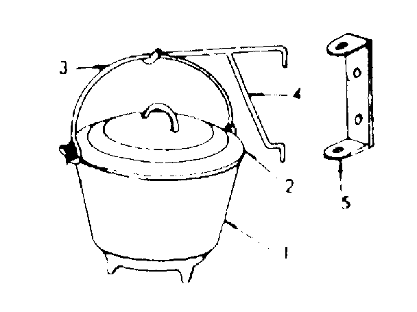 Boston bean pot with crane hook--no. 42-84025