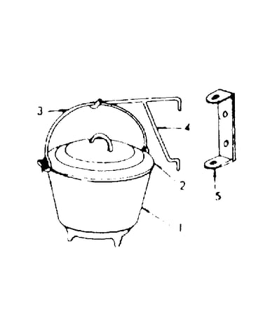 Boston bean pot with crane hook--no. 42-84025