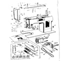 Kenmore 158221 motor and attachment parts diagram