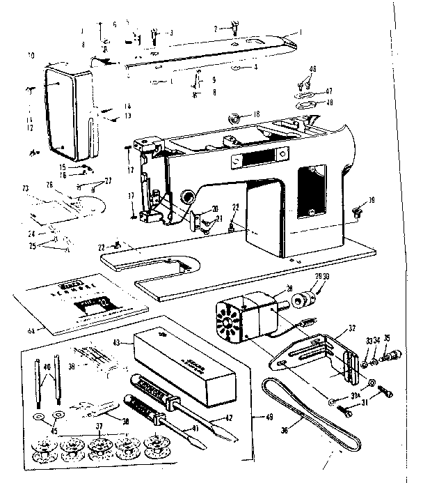 Motor and attachment parts