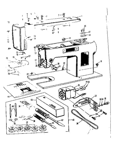 Motor and attachment parts