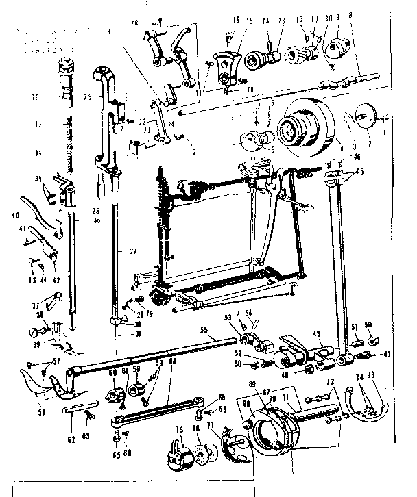 PRESSER BAR AND SHUTTLE ASSEMBLY