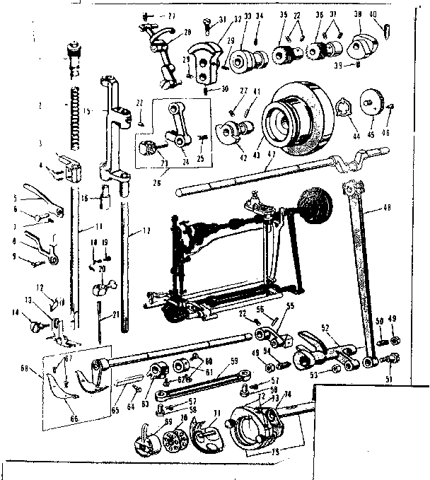 Presser bar and shuttle assembly