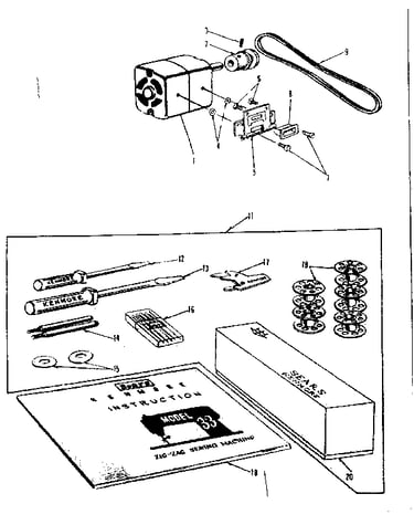 Motor and attachment parts