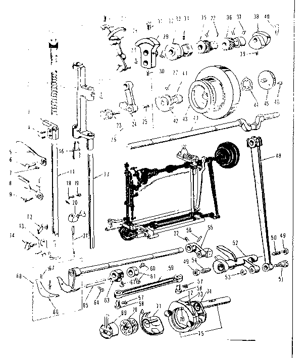 PRESSER BAR AND SHUTTLE ASSEMBLY