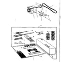 Kenmore 158331 motor and attachment parts diagram