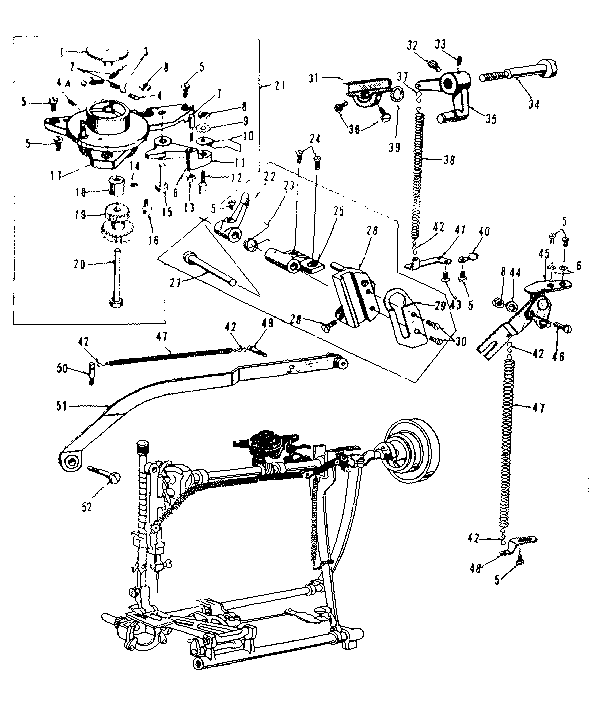 Zigzag guide assembly