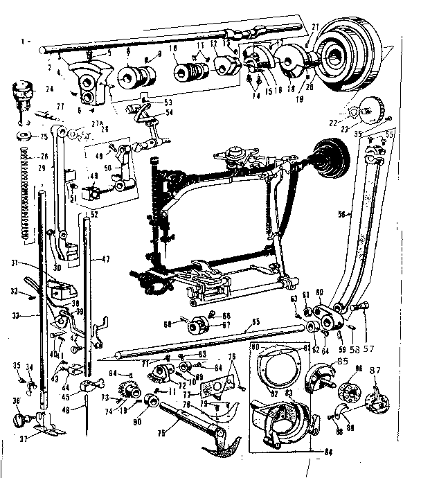 PRESSER BAR  AND SHUTTLE ASSEMBLY