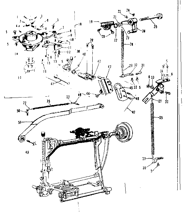 Zigzag guide assembly