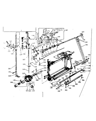 Presser bar and shuttle +assembly
