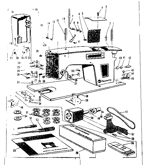 Motor and attachment parts