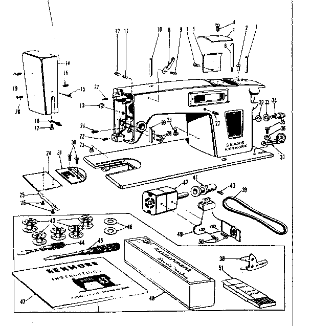 MOTOR AND ATTACHMENT PARTS