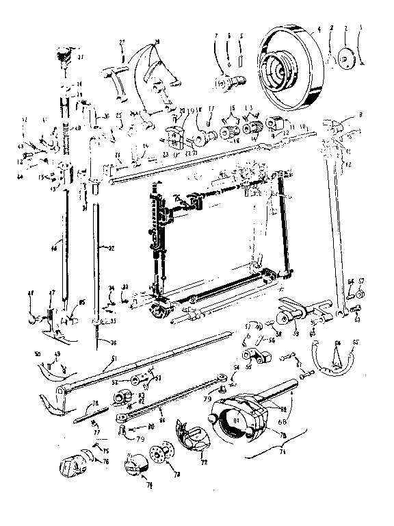 PRESSER BAR AND SHUTTLE ASSEMBLY