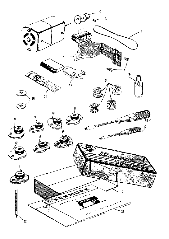 MOTOR AND ATTACHMENT PARTS