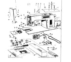 Kenmore 158433 motor and attachment parts diagram