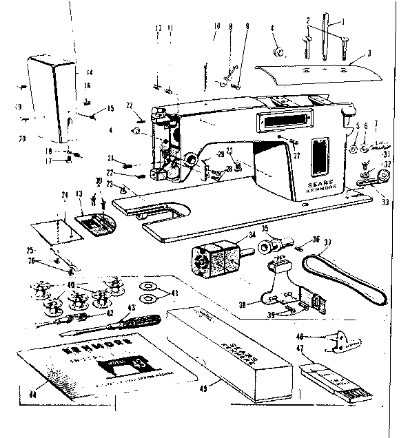 Motor and attachment parts