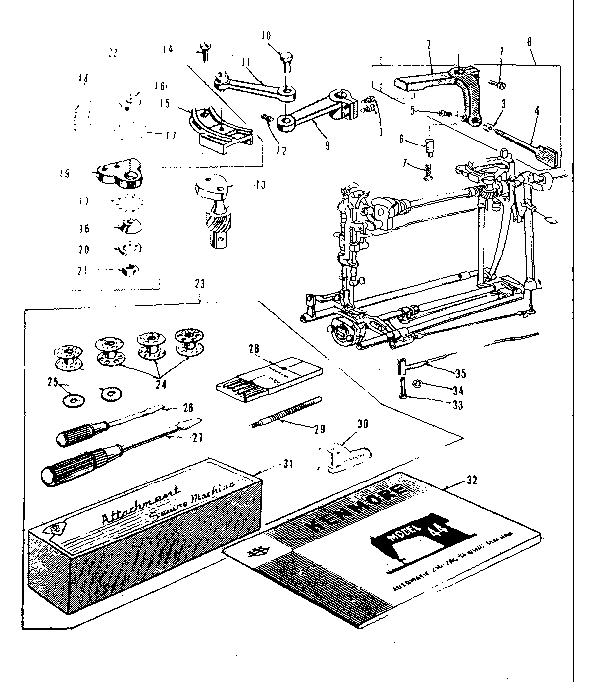 ATTACHMENT PARTS AND ZIGZAG ASSEMBLY