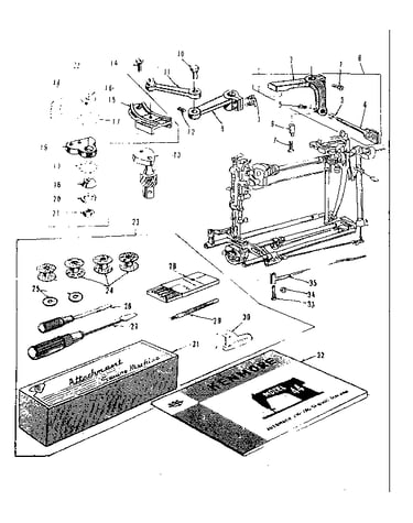 Attachment parts and zigzag assembly