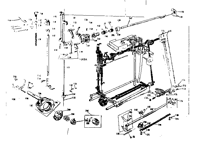 PRESSER BAR AND SHUTTLE ASSEMBLY