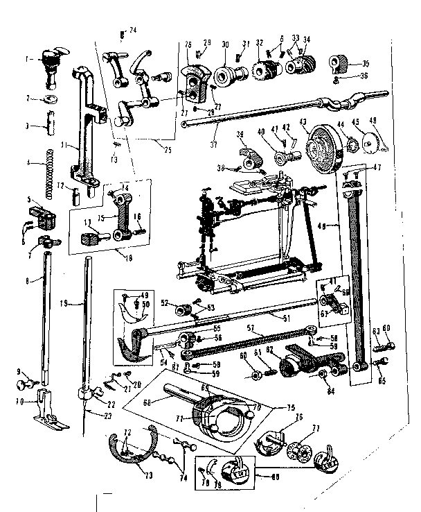 PRESSER BAR AND SHUTTLE ASSEMBLY