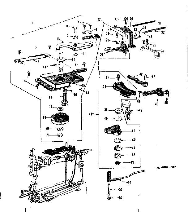 Zigzag guide assembly