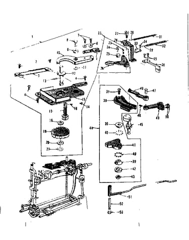 Zigzag guide assembly