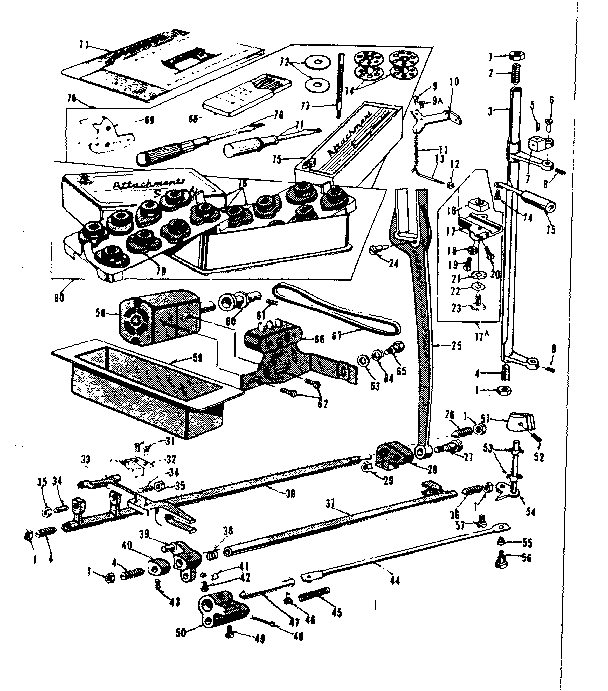 Motor and attachment parts