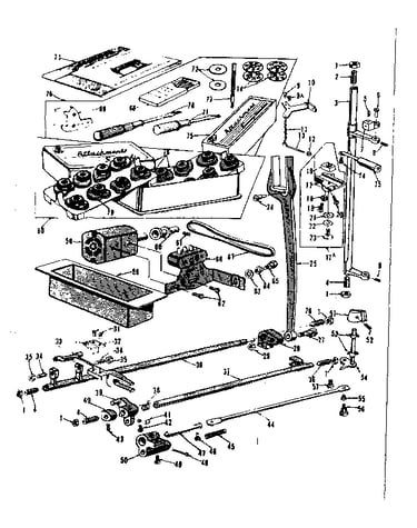 Motor and attachment parts