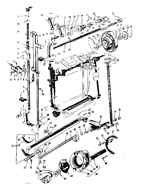 PRESSER BAR AND SHUTTLE ASSEMBLY