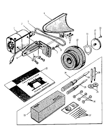 Motor and accessory set