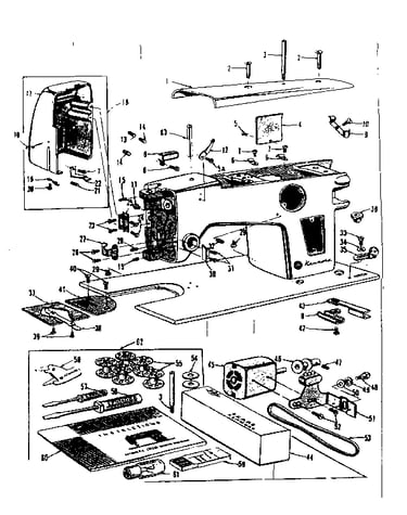 Motor and attachment parts
