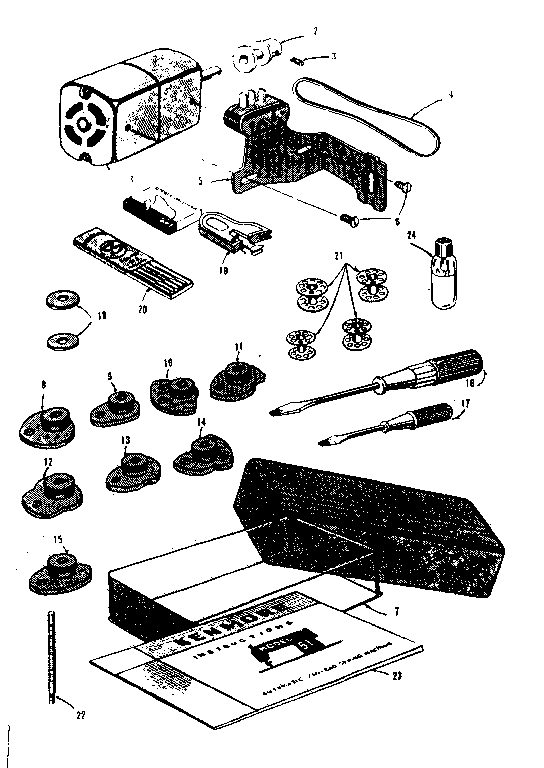 MOTOR AND ATTACHMENT PARTS