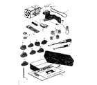 Kenmore 158512 motor and attachment parts diagram