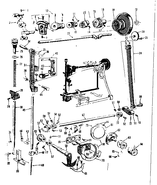 PRESSER BAR AND SHUTTLE ASSEMBLY
