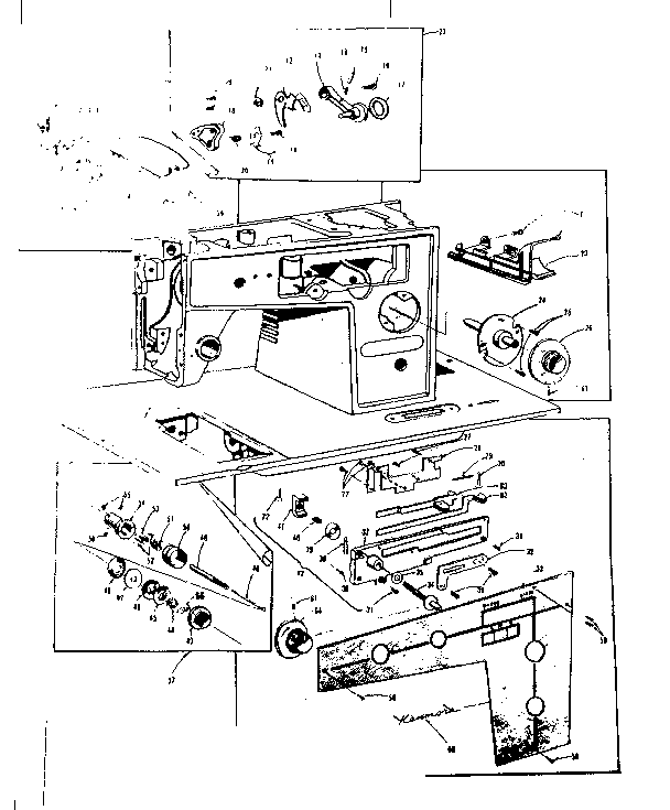 BOBBIN WINDER AND TENSION ASSEMBLY