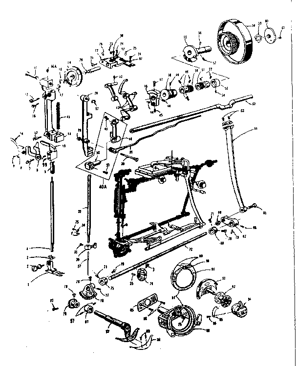 PRESSER BAR AND SHUTTLE ASSEMBLY