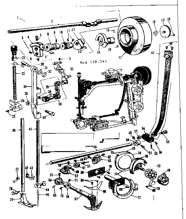 PRESSER BAR AND SHUTTLE ASSEMBLY