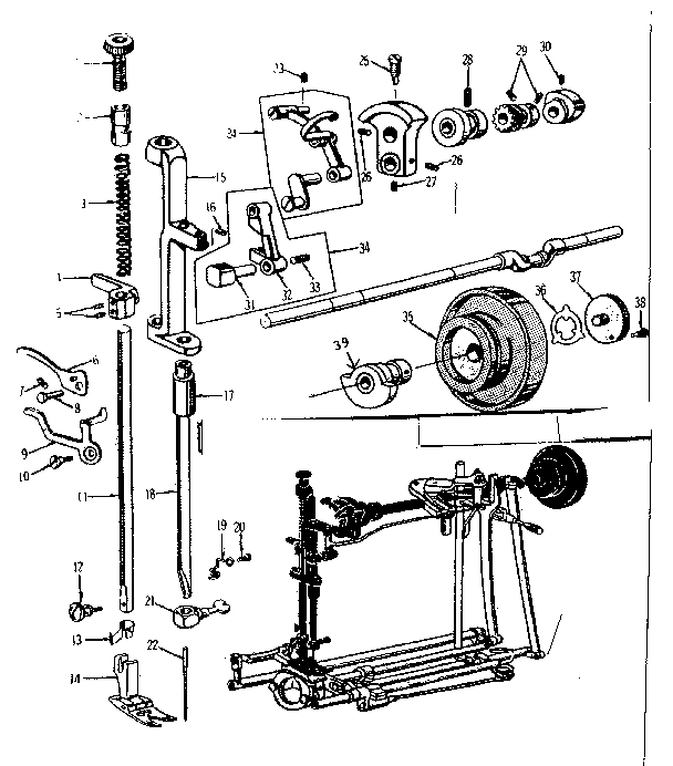 Presser bar