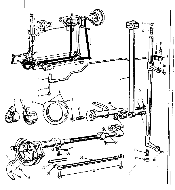 Zigzag guide assembly