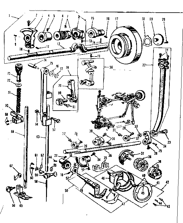 PRESSER BAR AND SHUTTLE ASSEMBLY