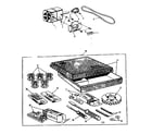 Kenmore 158650 motor and attachment parts diagram