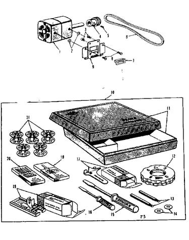 Motor and attachment parts