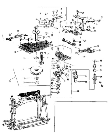 Zigzag guide assembly