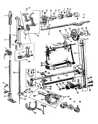 Presser bar and shuttle assembly