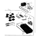 Kenmore 158841 motor and attachment parts diagram