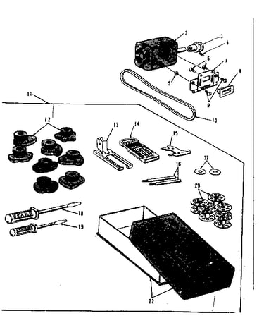 Motor and attachment parts