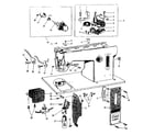 Kenmore 158850 bobbin winder and tension assembly diagram