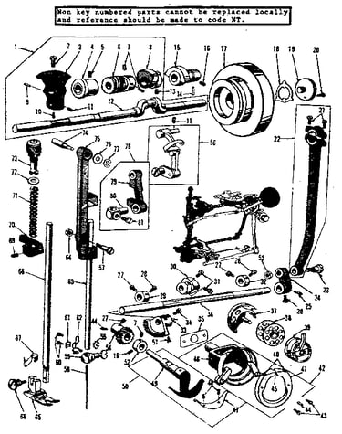 Presser bar and shuttle  assembly ii