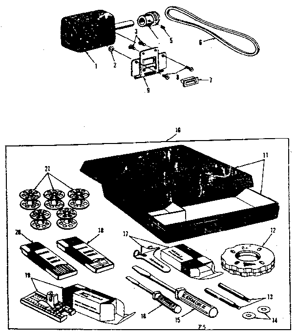 MOTOR AND ATTACHMENT PARTS